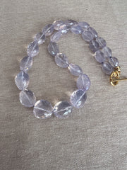 Lavender Quartz Nuggets Necklace