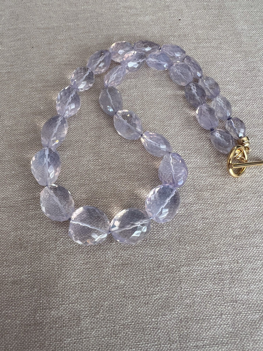 Lavender Quartz Nuggets Necklace