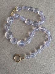 Lavender Quartz Nuggets Necklace