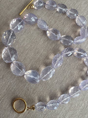 Lavender Quartz Nuggets Necklace