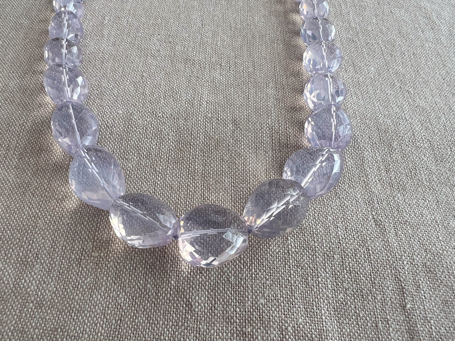 Lavender Quartz Nuggets Necklace