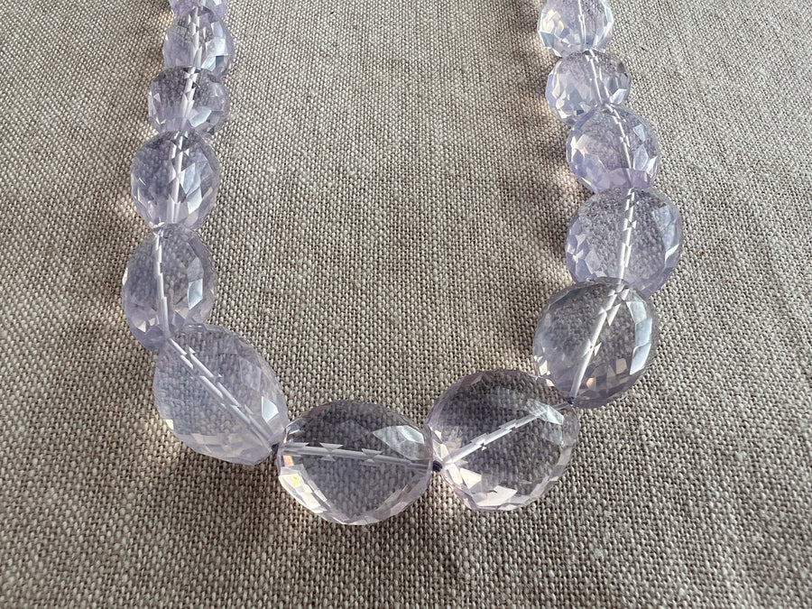 Lavender Quartz Nuggets Necklace
