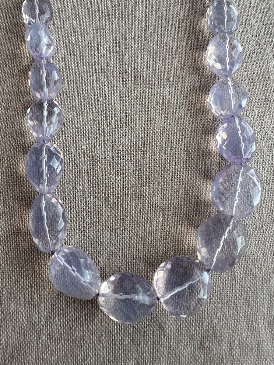 Lavender Quartz Nuggets Necklace