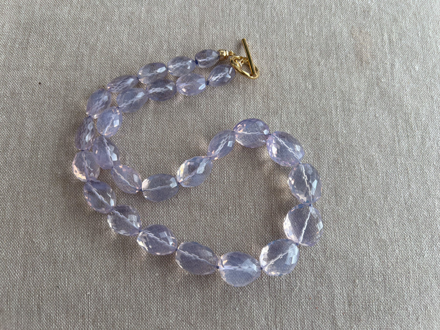 Lavender Quartz Nuggets Necklace
