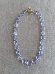 Lavender Quartz Nuggets Necklace