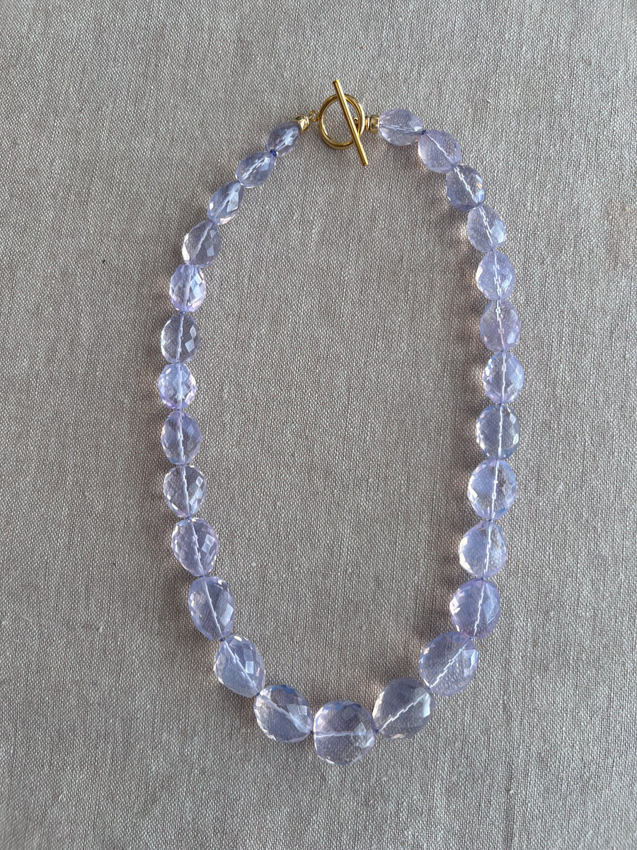 Lavender Quartz Nuggets Necklace