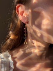 Multi Gemstone Dangle Earrings