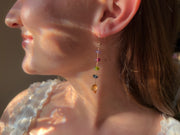 Multi Gemstone Dangle Earrings
