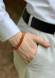 Men's Carnelian Adjustable Bracelet
