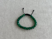 Men's Green Onyx Adjustable Bracelet