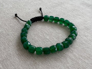 Men's Green Onyx Adjustable Bracelet