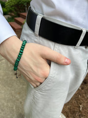 Men's Malachite Adjustable Bracelet