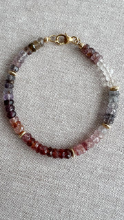 Multi Color Spinel Bracelet, Boho Gemstone Jewlery
