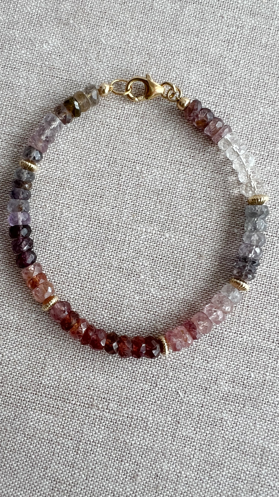 Multi Color Spinel Bracelet, Boho Gemstone Jewlery