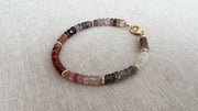 Multi Color Spinel Bracelet, Boho Gemstone Jewlery
