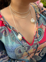 Moonstone Multi-way Necklace with Baroque Pearl Ends