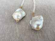 Moonstone Multi-way Necklace with Baroque Pearl Ends