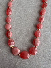Rhodochroiste Nuggets Necklace