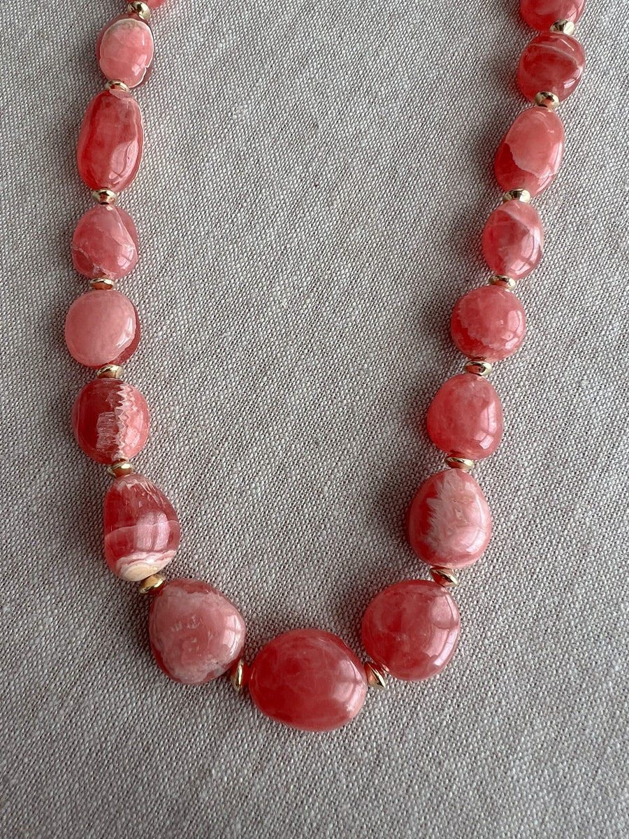 Rhodochroiste Nuggets Necklace