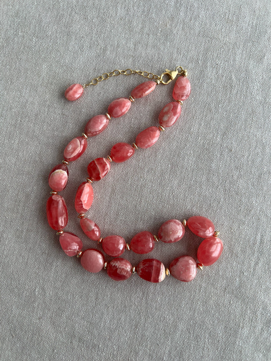 Rhodochroiste Nuggets Necklace
