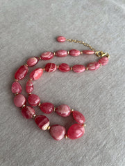 Rhodochroiste Nuggets Necklace