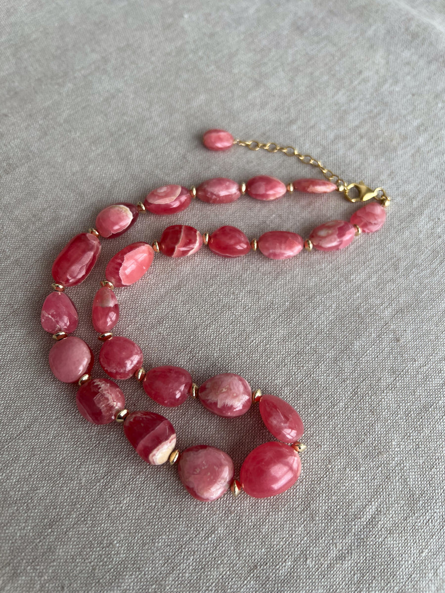 Rhodochroiste Nuggets Necklace