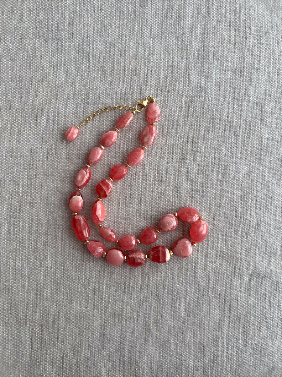 Rhodochroiste Nuggets Necklace