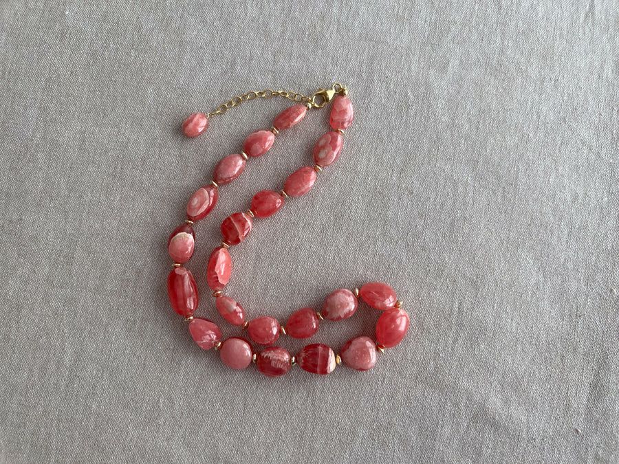 Rhodochroiste Nuggets Necklace