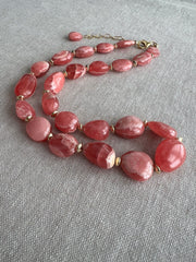 Rhodochroiste Nuggets Necklace