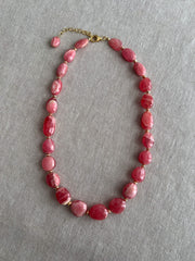 Rhodochroiste Nuggets Necklace