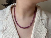 Ruby Cylinders Necklace