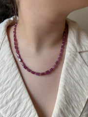 Ruby Cylinders Necklace