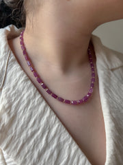 Ruby Cylinders Necklace