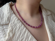 Ruby Cylinders Necklace