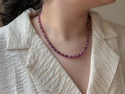 Ruby Cylinders Necklace