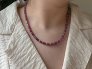 Ruby Cylinders Necklace