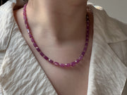 Ruby Cylinders Necklace