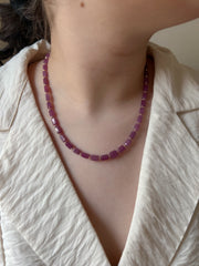 Ruby Cylinders Necklace