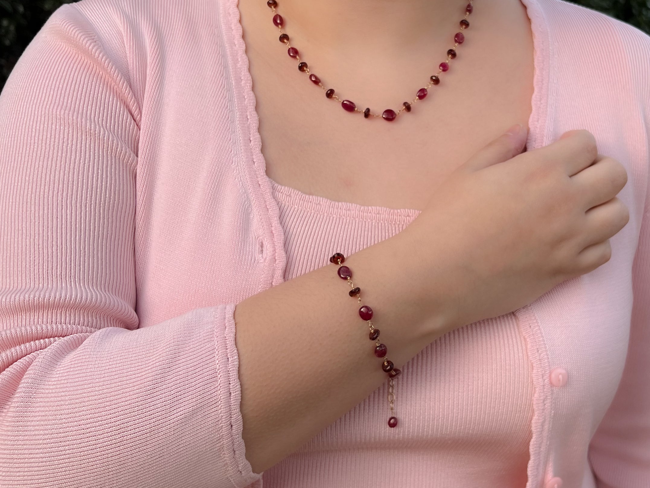 Ruby and Garnet Bracelet – Emka Jewelry