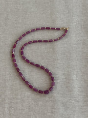 Ruby Cylinders Necklace