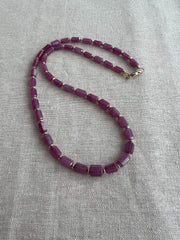 Ruby Cylinders Necklace