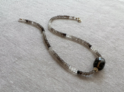 Smoky Quartz Necklace with Faceted Smoky Quartz Focal Bead