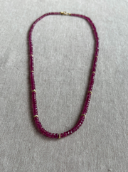 Ruby Necklace with Gold Accents
