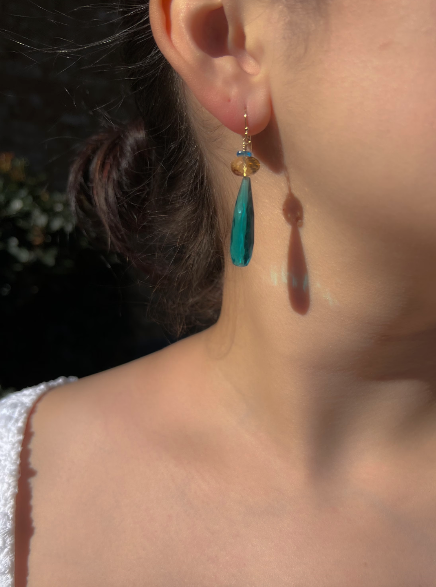 Apatite and Citrine Earrings