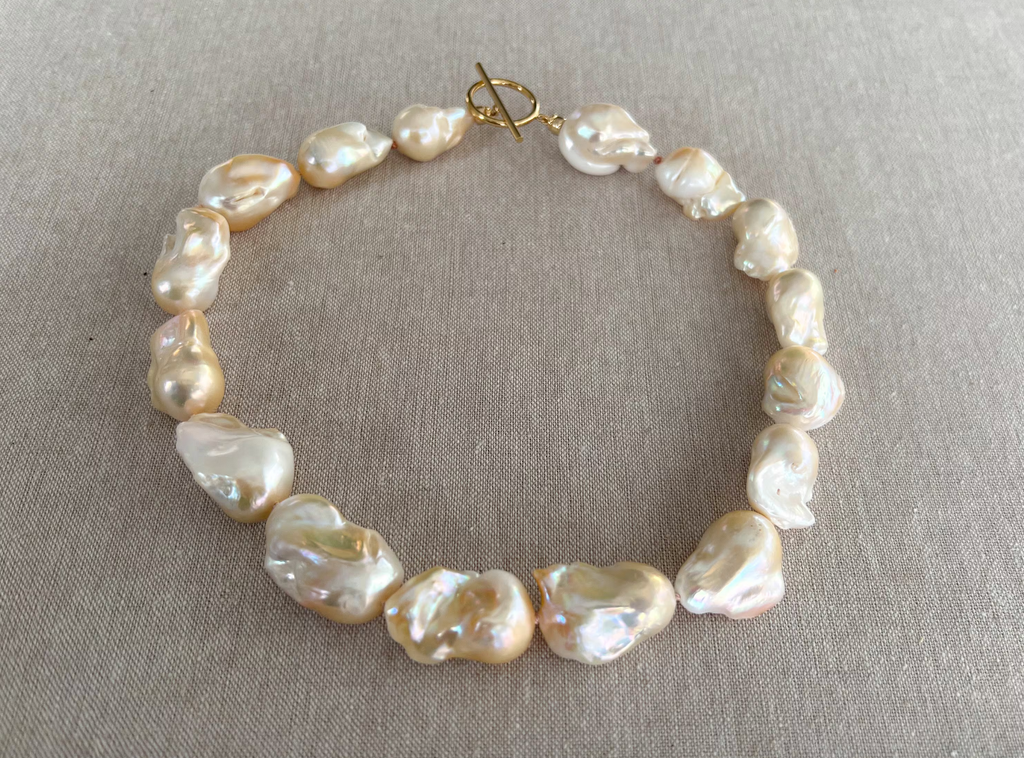 Baroque Pearl Choker Necklace – Emka Jewelry