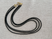 Black Spinel Triple Strand Necklace