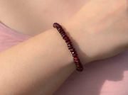 Garnet Heishi Bracelet
