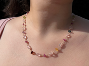 Morganite and Multi Gemstone Necklace