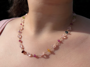 Morganite and Multi Gemstone Necklace