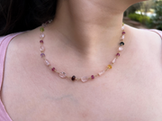 Morganite and Multi Gemstone Necklace